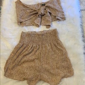 Cheetah Print Two Piece Set